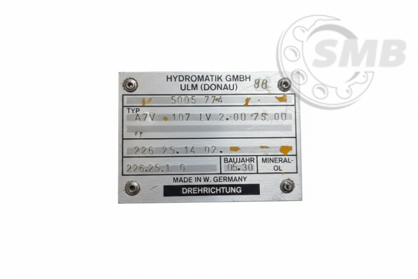 POMPA HYDROMATIK A7VO107LV2.0LZF0D - 226.25.14.02