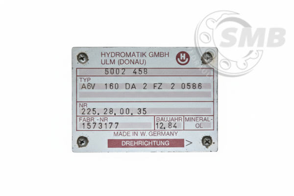 SILNIK HYDROMATIK A6V160DA2FZ20586 - 225.28.00.35
