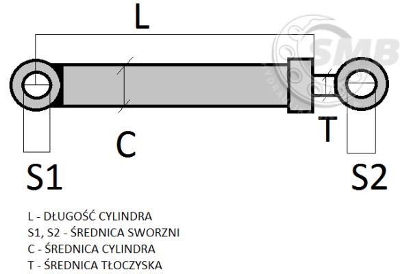 Siłownik Liebherr 9289898 - 80/70/1460/140/75